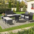 Alternate image 2 for Slickblue 7 Piece Rustproof Wicker Outdoor Sofa Set with Coffee Tables and Ottomans