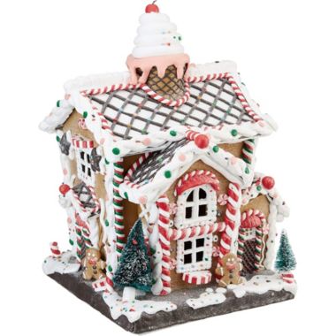 Kurt Adler Battery-Operated Light-Up Gingerbread House Table Piece, 14". View a larger version of this product image.
