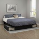 Alternate image 1 for Slickblue Queen Platform Bed Frame with 2 Storage Drawers in Black Wood Finish