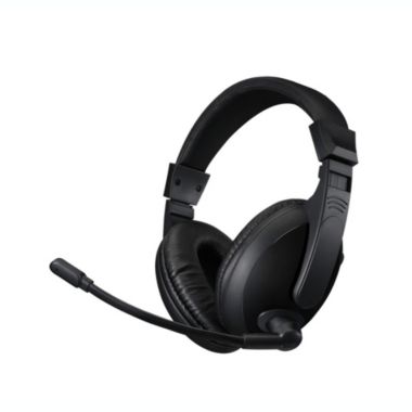Adesso - Headset Stereo with Boom Mic USB Multi-Media Volume Controls Comfortable Adjustable Headband - Black (Xtream H5U). View a larger version of this product image.