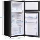 Alternate image 0 for Costway 2 Doors Cold-rolled Sheet Compact Refrigerator-Black