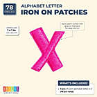 Alternate image 1 for Bright Creations Iron-On Patch, Hot Pink Alphabet Letter Patches for Crafts and Sewing (1 in, 78 Pieces)