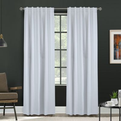 Thermaplus Baxter Total Blackout Back Tab Curtain - 52x84", White