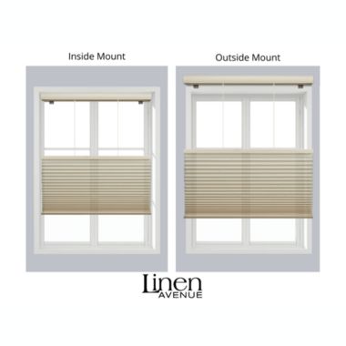 Linen Avenue Custom Cordless 21" W x 48" H Muslin Top Down Bottom Up Light FIltering Cellular Shade. View a larger version of this product image.