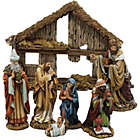 Alternate image 2 for Christmas Nativity Scene with Stable Set 7 Piece Holiday Decoration 6 Inch C7104