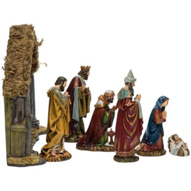 Christmas Nativity Scene with Stable Set 7 Piece Holiday Decoration 6 Inch C7104. View a larger version of this product image.