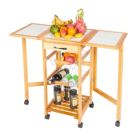 Alternate image 0 for Inq Boutique Free shipping Portable Rolling Drop Leaf Kitchen Storage Trolley Cart