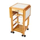 Alternate image 1 for Inq Boutique Free shipping Portable Rolling Drop Leaf Kitchen Storage Trolley Cart