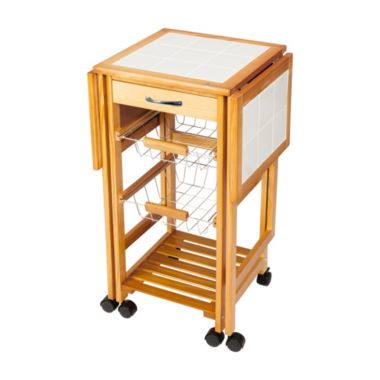 Inq Boutique Free shipping Portable Rolling Drop Leaf Kitchen Storage Trolley Cart. View a larger version of this product image.