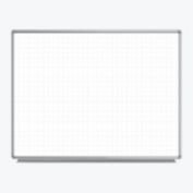 Luxor 48"W x 36"H Wall-Mounted Magnetic Ghost Grid Whiteboard