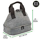 Alternate image 2 for mDesign Fabric Travel Insulated Lunch Bag Tote Organizer - Gray
