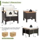 Alternate image 3 for Slickblue 5 Pieces Patio Conversation Set with Cushions Coffee Table and 2 Ottomans