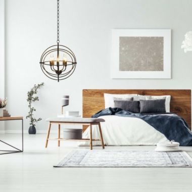 Hooya Imp.& Exp. 20" 5 Lights Metal Chandelier with Pivoting Interlocking Rings. View a larger version of this product image.