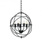 Alternate image 2 for Hooya Imp.& Exp.  20" 5 Lights Metal Chandelier with Pivoting Interlocking Rings