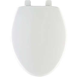 Mayfair Elongated Closed Front Slow Close Plastic Toilet Seat, White