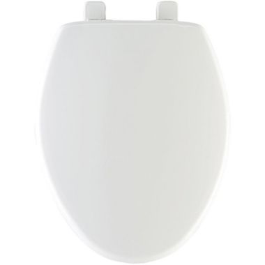 Mayfair Elongated Closed Front Slow Close Plastic Toilet Seat, White. View a larger version of this product image.