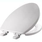 Alternate image 1 for Mayfair Elongated Closed Front Slow Close Plastic Toilet Seat, White