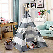 Kitcheniva Portable Gray Teepee Tent Kids Playhouse Sleeping Dome