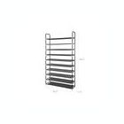 Alternate image 1 for SONGMICS 10 Tiers Shoe Rack 50 Pairs Non-Woven Fabric Shoe Tower Organizer Cabinet Black 39.4" x 11.1" x 68.9"