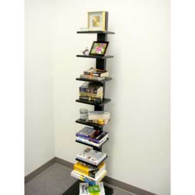 Proman Products Contemporary Decorative Spine Standing Book Shelves, Black. View a larger version of this product image.