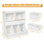 Alternate image 2 for Slickblue Freestanding Combo Cubby Bin Storage Organizer Unit W/3 Baskets-White