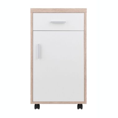 Winsome Kenner Mobile Storage Cabinet with 1 Drawer - Reclaimed Wood,White. View a larger version of this product image.