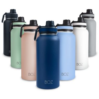 BOZ Stainless Steel Water Bottle XL - Monaco Blue (1 L / 32oz) Wide Mouth, BPA Free, Vacuum Double Wall Insulated. View a larger version of this product image.