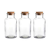 WHOLE HOUSEWARES Glass Favor Jar, Glass Storage Jars With Corks For Wedding And Party