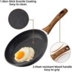 Alternate image 3 for RAINBEAN 3-Piece Aluminum Non-Stick Induction Frying Pan Set