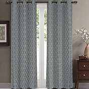 Egyptian Linens - Willow Geometric Jacquard Thermal-Insulated Blackout Curtain Panels (Set of 2)