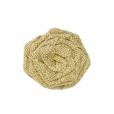 Wrapables Burlap Rosette Rustic Embellishment 3 Inch Diameter (Set of 12), Natural