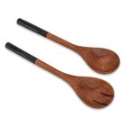 Alternate image 0 for Chef Pomodoro Salad Servers or Salad Tongs, Set of Two, 12" Long Pair, Wooden Utensils for Serving Salad, Salad Forks or Salad Lifter, Mango Wood (Black)