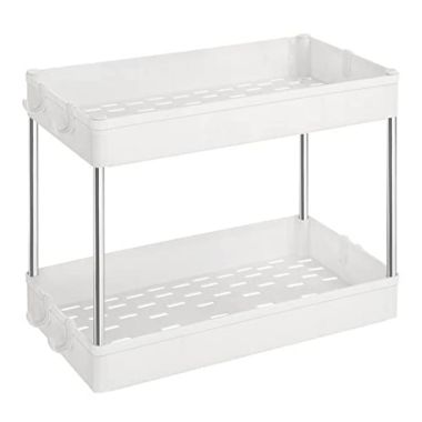SONGMICS Under Sink Organizers and Storage, 2-Tier Bathroom Organizer Under Sink, Under Cabinet Storage, Kitchen Cabinet Organizers and Storage, 15.7 x 8.7 x 12.2 Inches, White. View a larger version of this product image.