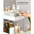 Alternate image 1 for SONGMICS Under Sink Organizers and Storage, 2-Tier Bathroom Organizer Under Sink, Under Cabinet Storage, Kitchen Cabinet Organizers and Storage, 15.7 x 8.7 x 12.2 Inches, White
