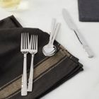 Alternate image 1 for Henckels Madison Square 65-piece Flatware Set,18/10 Stainless Steel, Silver
