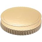 Alternate image 0 for Juvale Gold Foil Round Cake Boards, 10 Inch Scalloped Dessert Base (12 Pack)
