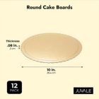 Alternate image 2 for Juvale Gold Foil Round Cake Boards, 10 Inch Scalloped Dessert Base (12 Pack)