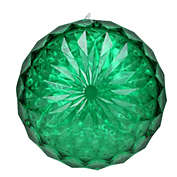 Northlight 6" LED Lighted Green Crystal Sphere Outdoor Christmas Decoration