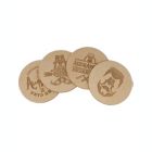 Alternate image 0 for Coaster Set--Beard Care Graphic Leather Coasters, 4-Piece Set - Beard Care