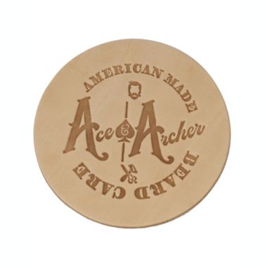 Coaster Set--Beard Care Graphic Leather Coasters, 4-Piece Set - Beard Care. View a larger version of this product image.