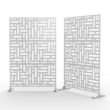 Neutypechic 6.33 ft. H x 3.93 ft. W Laser Cut Metal Privacy Screen,24"*48"* 3 panels. View a larger version of this product image.
