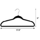 Alternate image 2 for Elama 100 Piece Set of Velvet Slim Profile Heavy Duty Felt Hangers with Stainless Steel Swivel Hooks in Black