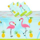 Alternate image 0 for Blue Panda 3 Pack Flamingo Tablecloth, Tropical Hawaiian Party Supplies, Pineapple Birthday Decorations (54 x 108 In)