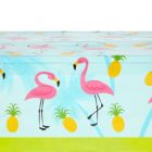 Alternate image 2 for Blue Panda 3 Pack Flamingo Tablecloth, Tropical Hawaiian Party Supplies, Pineapple Birthday Decorations (54 x 108 In)