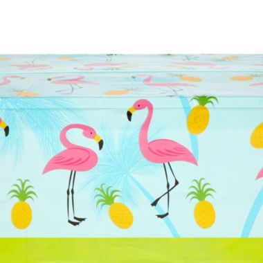Blue Panda 3 Pack Flamingo Tablecloth, Tropical Hawaiian Party Supplies, Pineapple Birthday Decorations (54 x 108 In). View a larger version of this product image.
