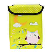 Wrapables Children&#39;s Owl Fabric Storage Bin for Clothes and Toys / Yellow