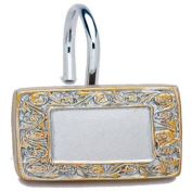 Carnation Home Fashions "Lakewood" Resin Shower Curtain Hooks - Silver 1.5" x 1.5"