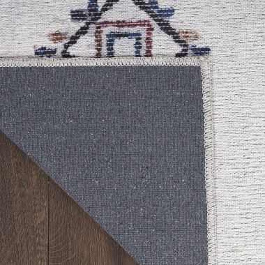 Nicole Curtis Machine Washable Series 1 7'10" x 9'10" Ivory/Multi Bohemian Indoor Rug. View a larger version of this product image.