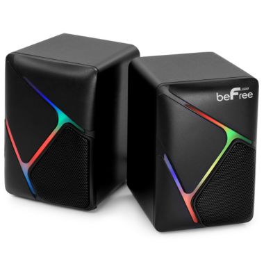 beFree Sound Dual Compact LED Gaming Speakers. View a larger version of this product image.
