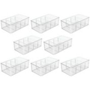 mDesign Plastic Kitchen Pantry Food Storage Organizer Bin, 2 Pack